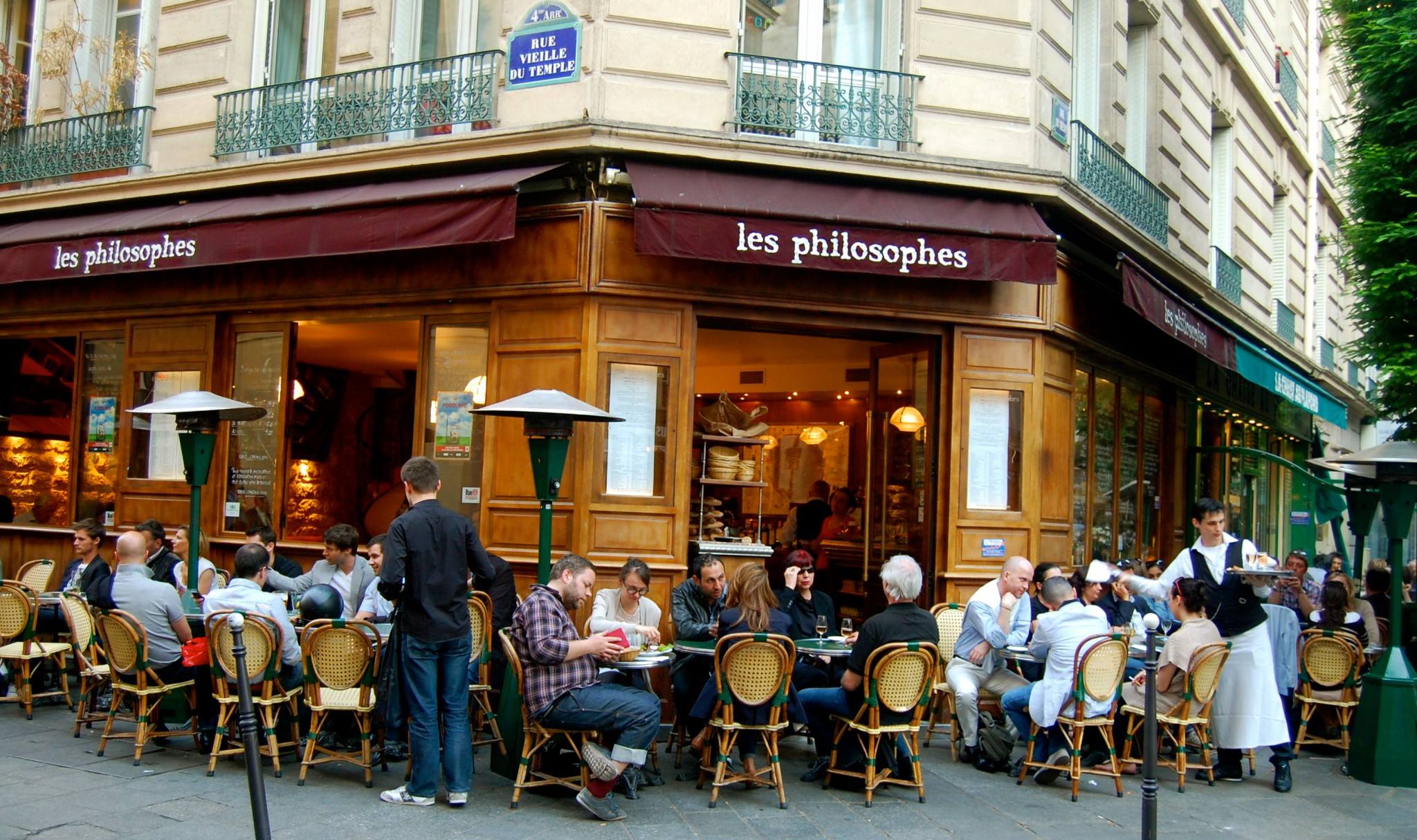 Les Philosphes cafe in the Marais, France: Photo taken by Charles Halton